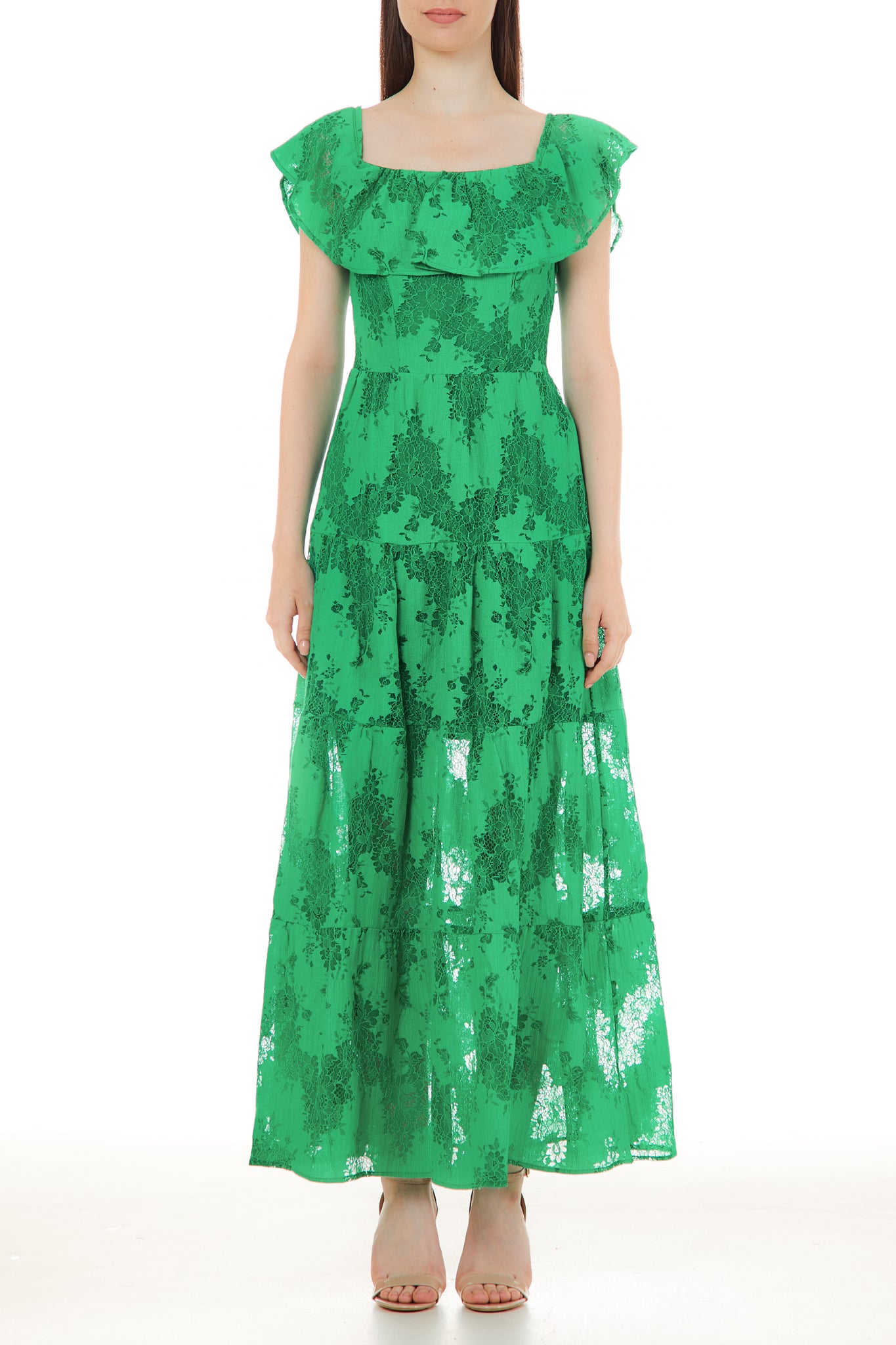 Long Lace Dress Liu Jo / Green Long Lace Dress Liu Jo / Green