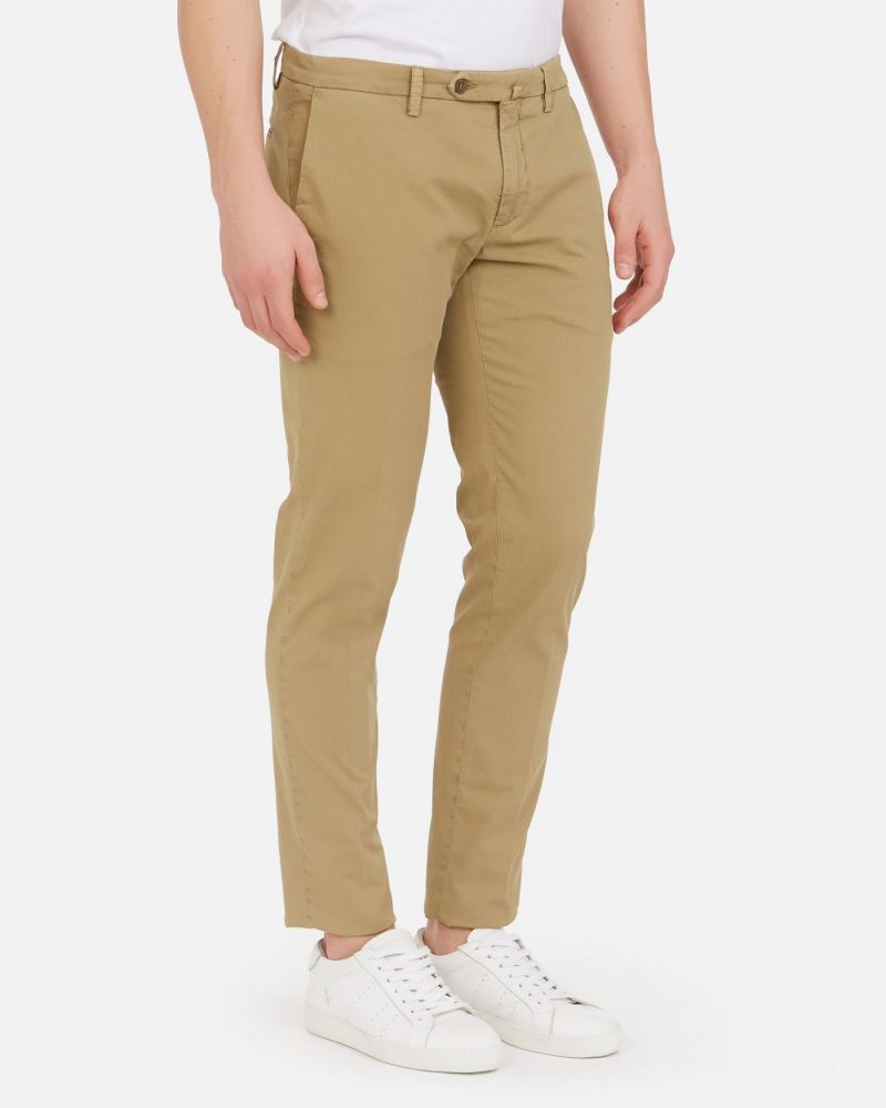 Pantalone chino in cotone / Beige - Ideal Moda