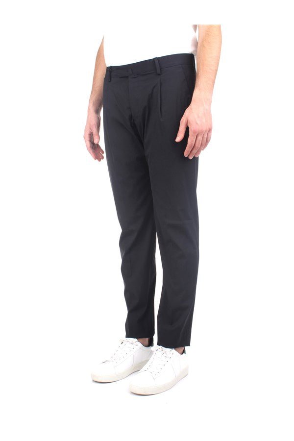 Pantalone con una pince in lana / Blu - Ideal Moda