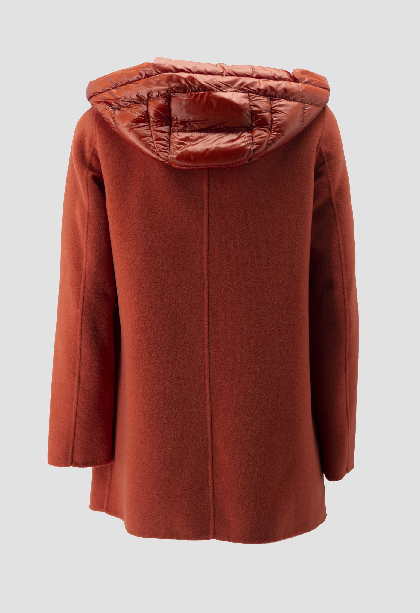 Cappotto con Cappuccio / Arancione - Ideal Moda
