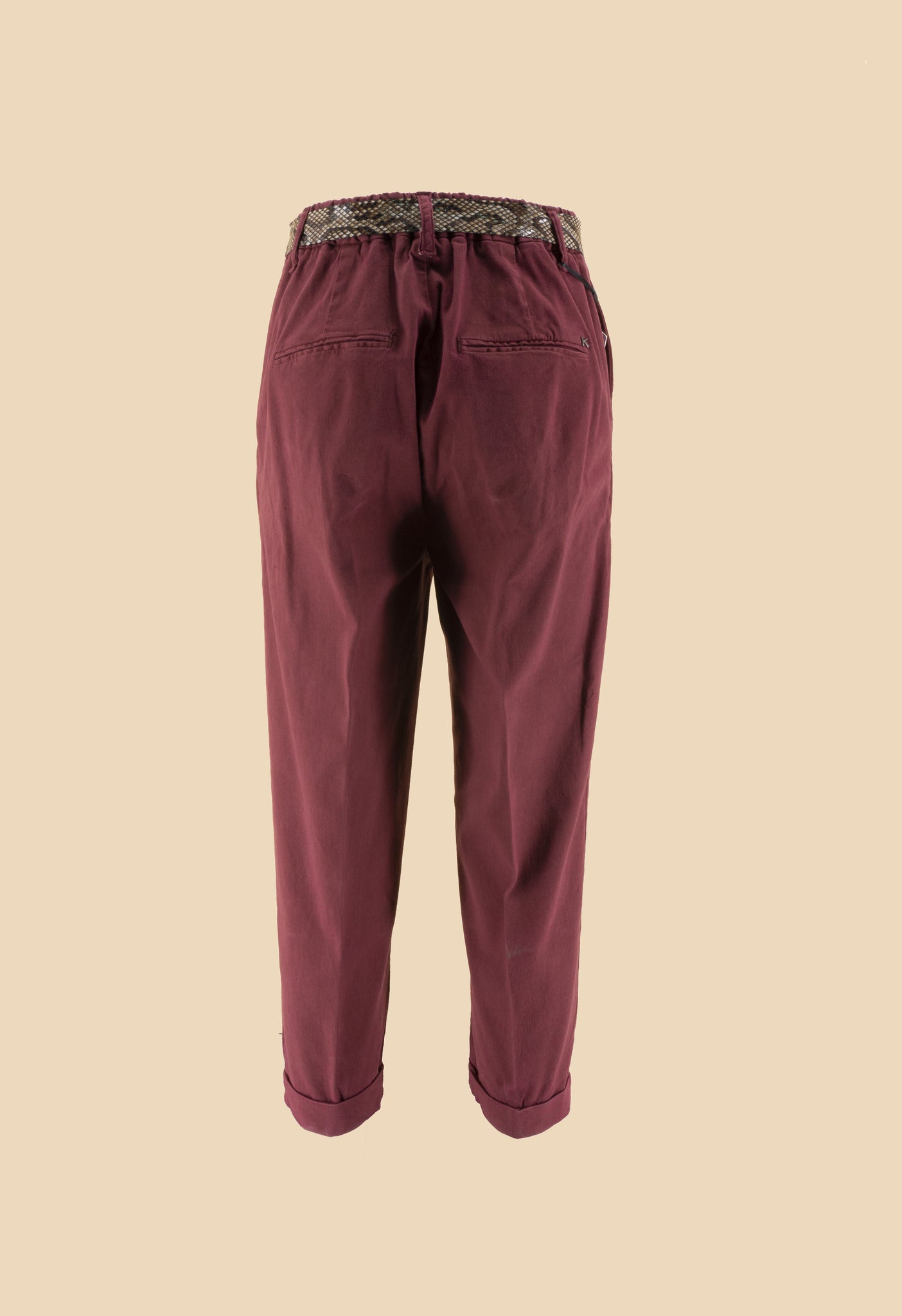 Pantalone in Cotone / Bordeaux - Ideal Moda