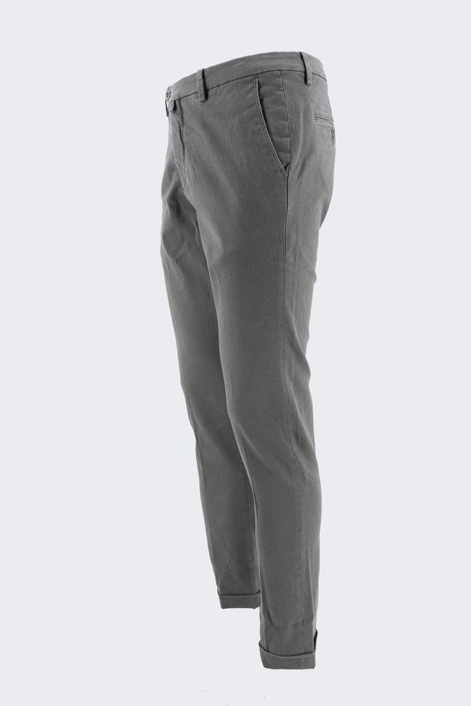 Pantalone Chino con Tramatura / Grigio - Ideal Moda