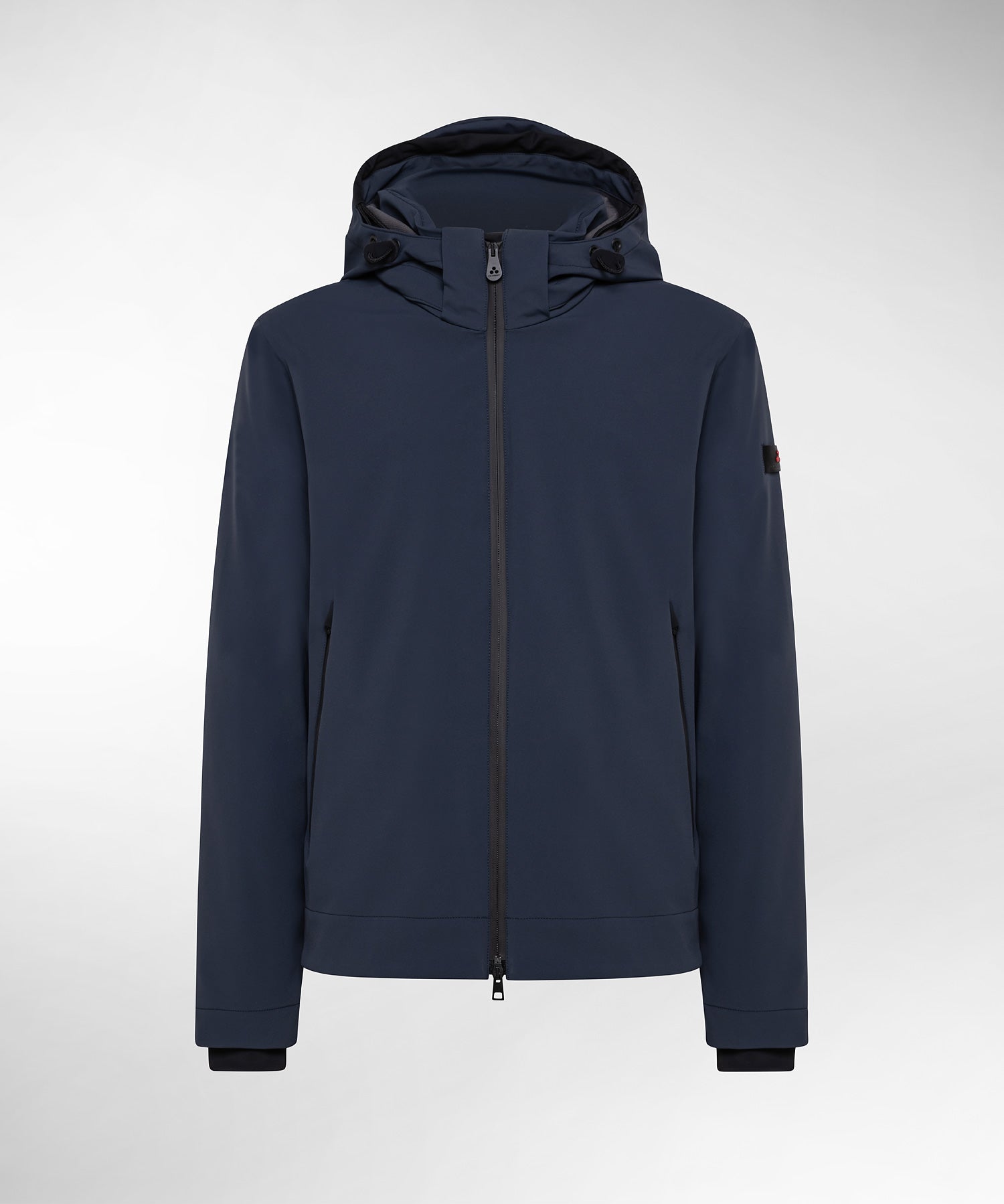 Smooth Bomber Jacket in Three Layer Fabric Blue