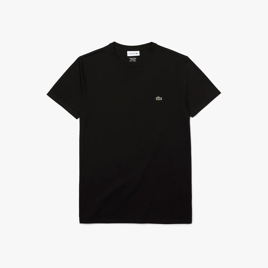 T-shirt a girocollo in jersey di cotone Pima / Nero - Ideal Moda