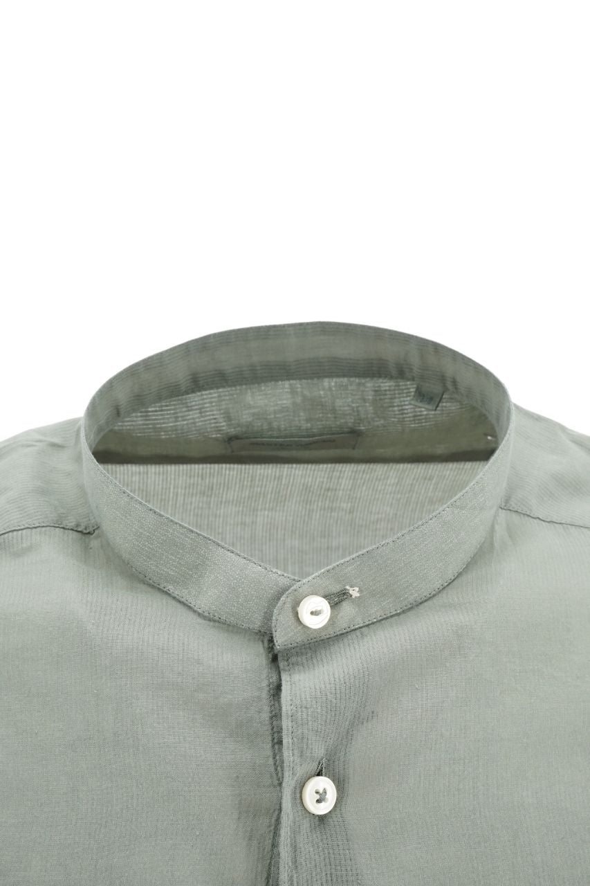 Camicia con Collo Coreano Mastricamiciai / Verde - Ideal Moda