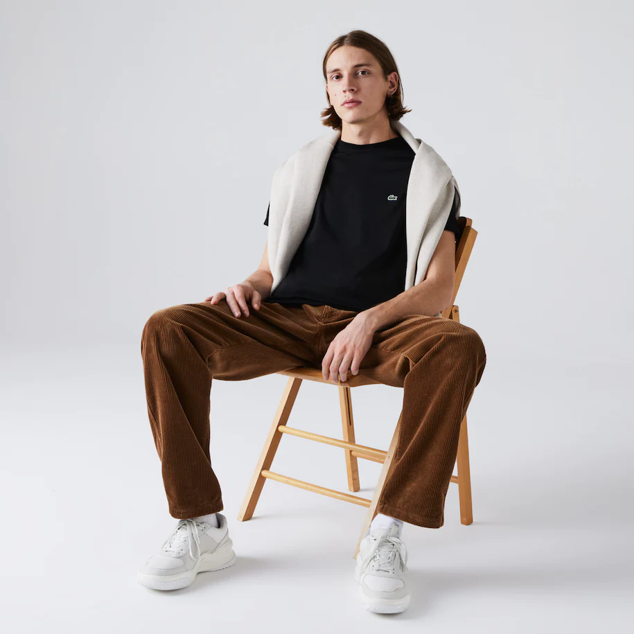T-Shirt Lacoste in Pima Cotton / Nero - Ideal Moda