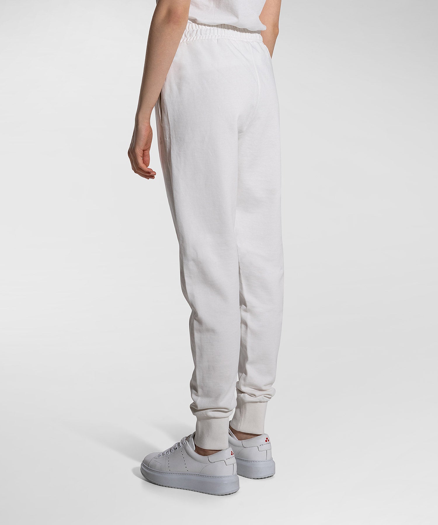 Pantalone Confortevoli in Felpa / Bianco - Ideal Moda