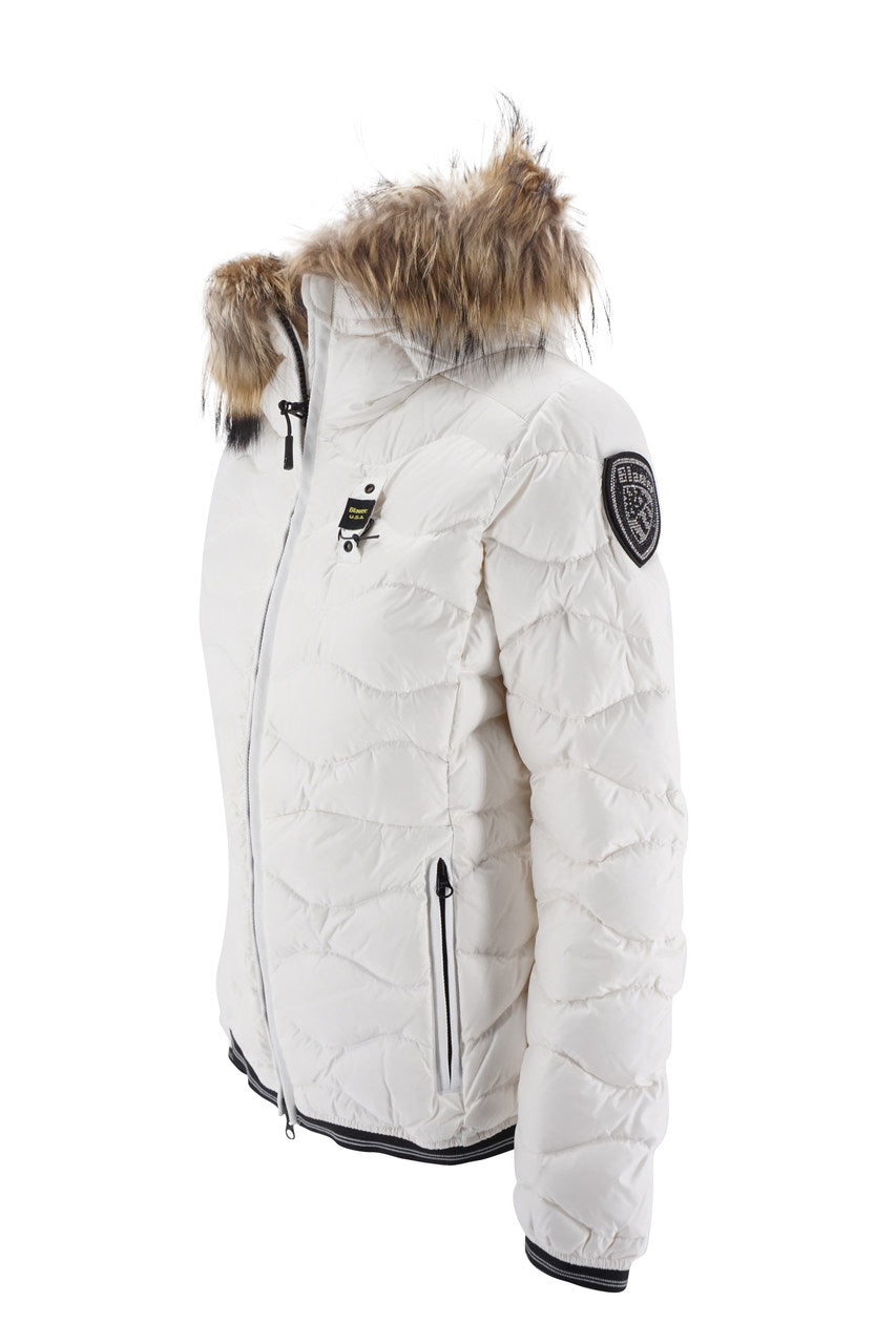 Piumino Blauer con Pelliccia / Bianco - Ideal Moda