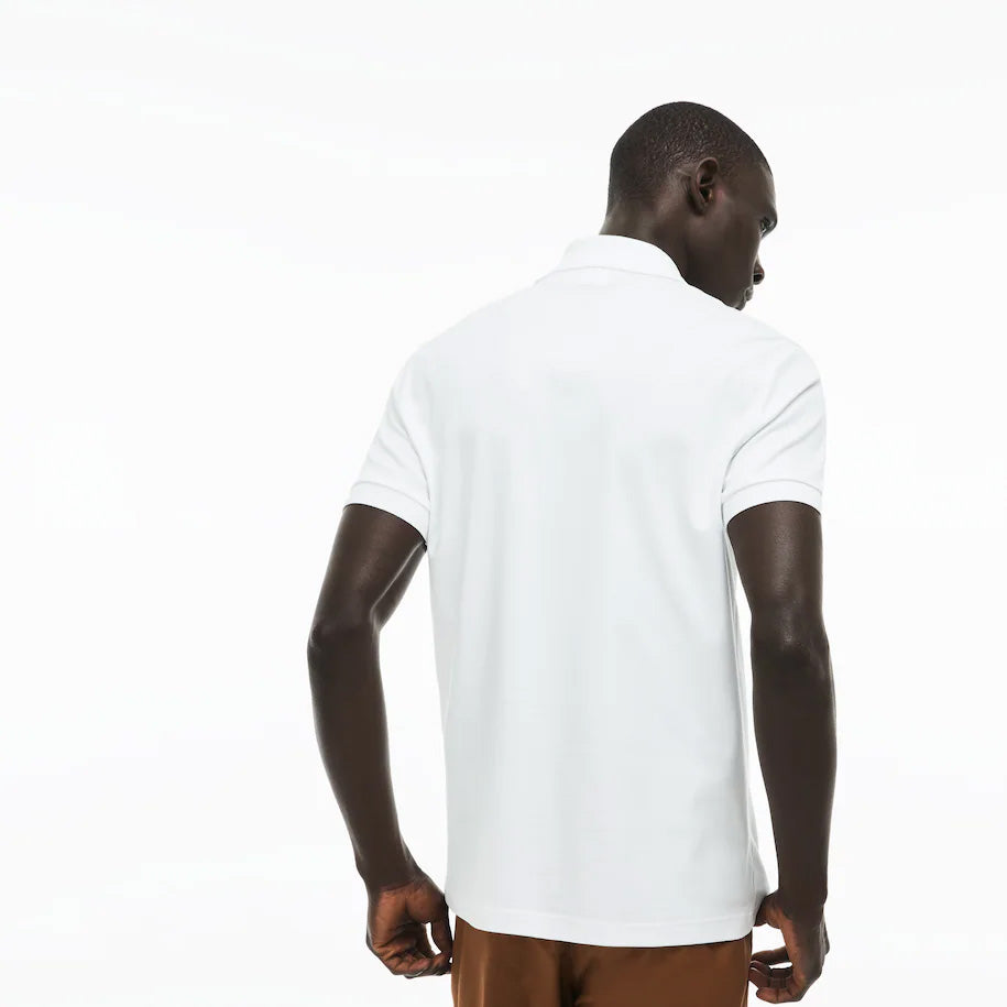 Polo da uomo in morbido cotone dalla vestibilità regolare / Bianco - Ideal Moda