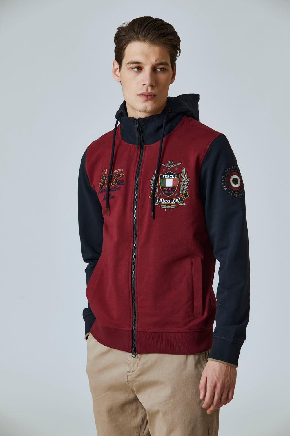 Sweatshirt Felpa Con Zip Aeronautica Militare Aeronautica Militare