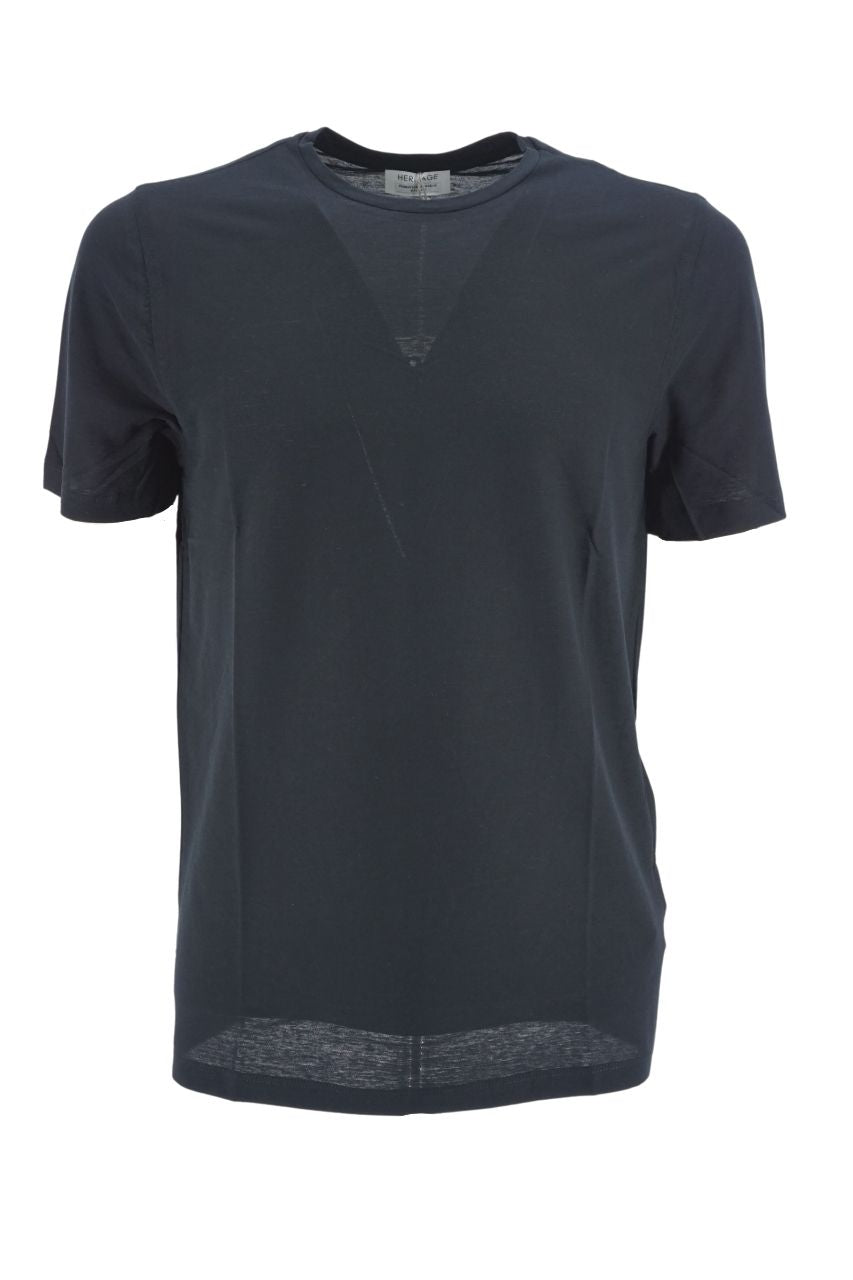 T-Shirt Girocollo Heritage / Nero - Ideal Moda