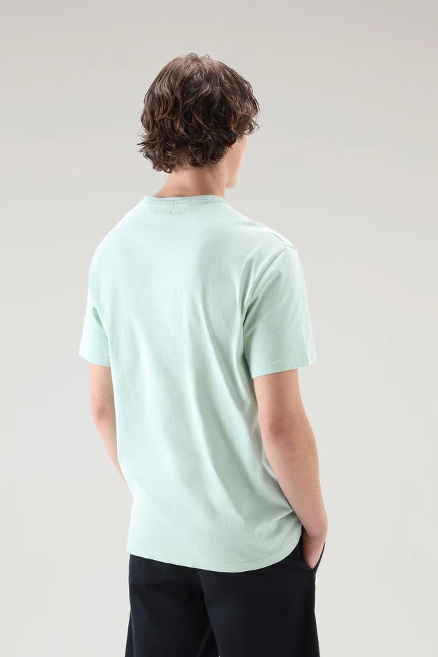 T-Shirt con Stampa Woolrich / Verde - Ideal Moda