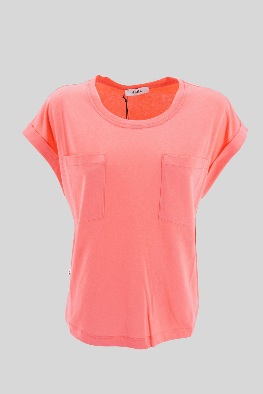 T-Shirt Manica Larga / Rosa - Ideal Moda