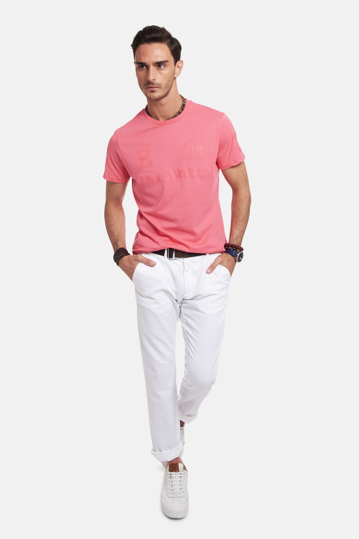 T-Shirt in Jersey / Rosa - Ideal Moda