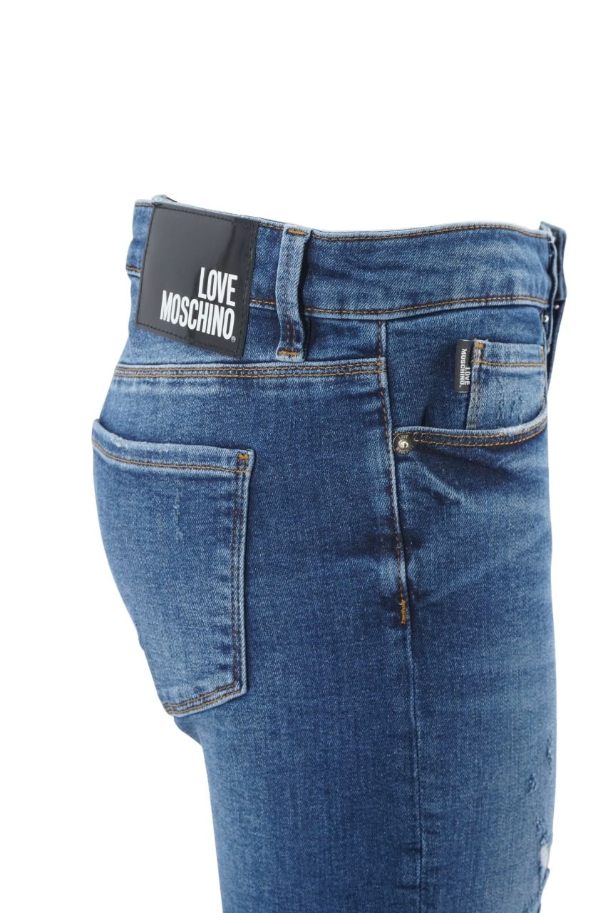 Jeans Love Moschino con Applicazione al Fondo / Jeans - Ideal Moda