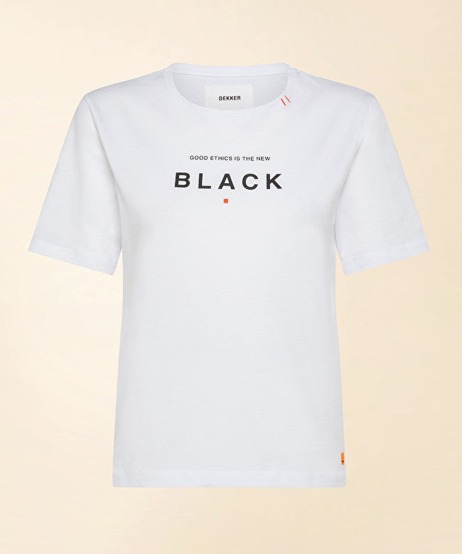 T-shirt con lettering sul davanti / Bianco - Ideal Moda