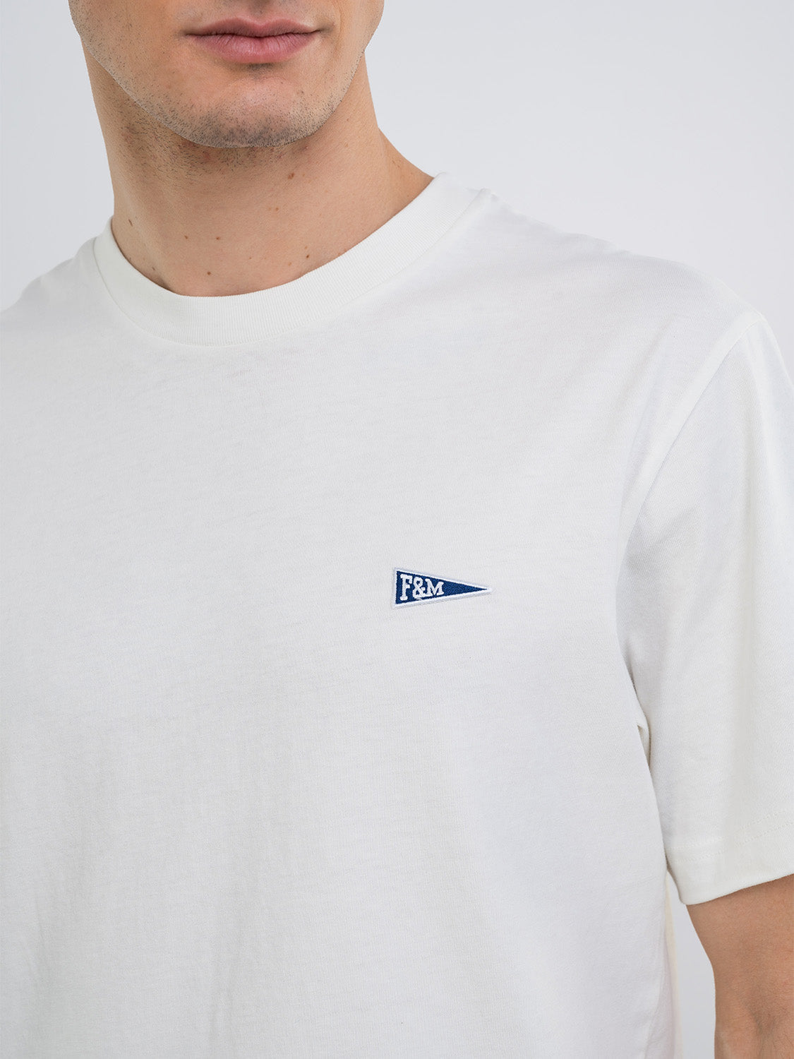 T-Shirt Franklin & Marshall con Logo / Bianco - Ideal Moda