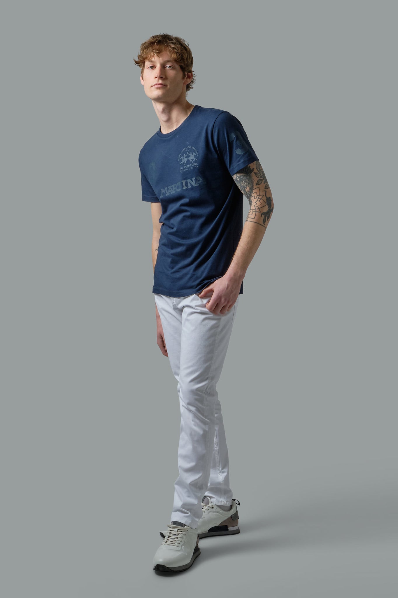 T-Shirt in Jersey / Blu - Ideal Moda