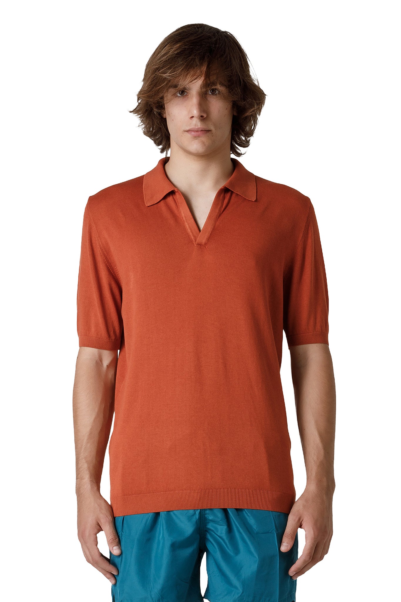 Polo in Filo di Cotone Hyrcus / Arancione - Ideal Moda