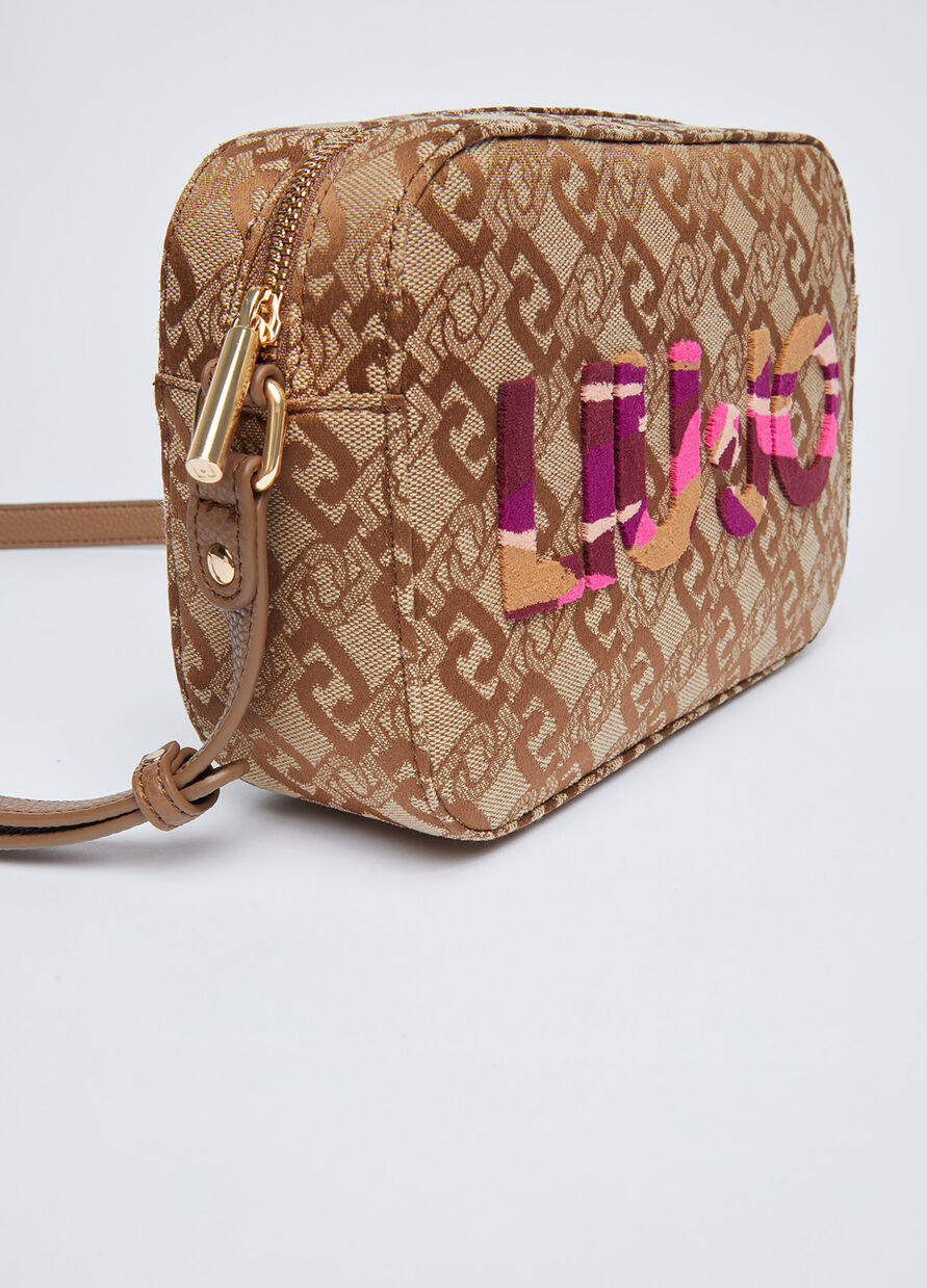 Liu Jo Jacquard Shoulder Bag Beige