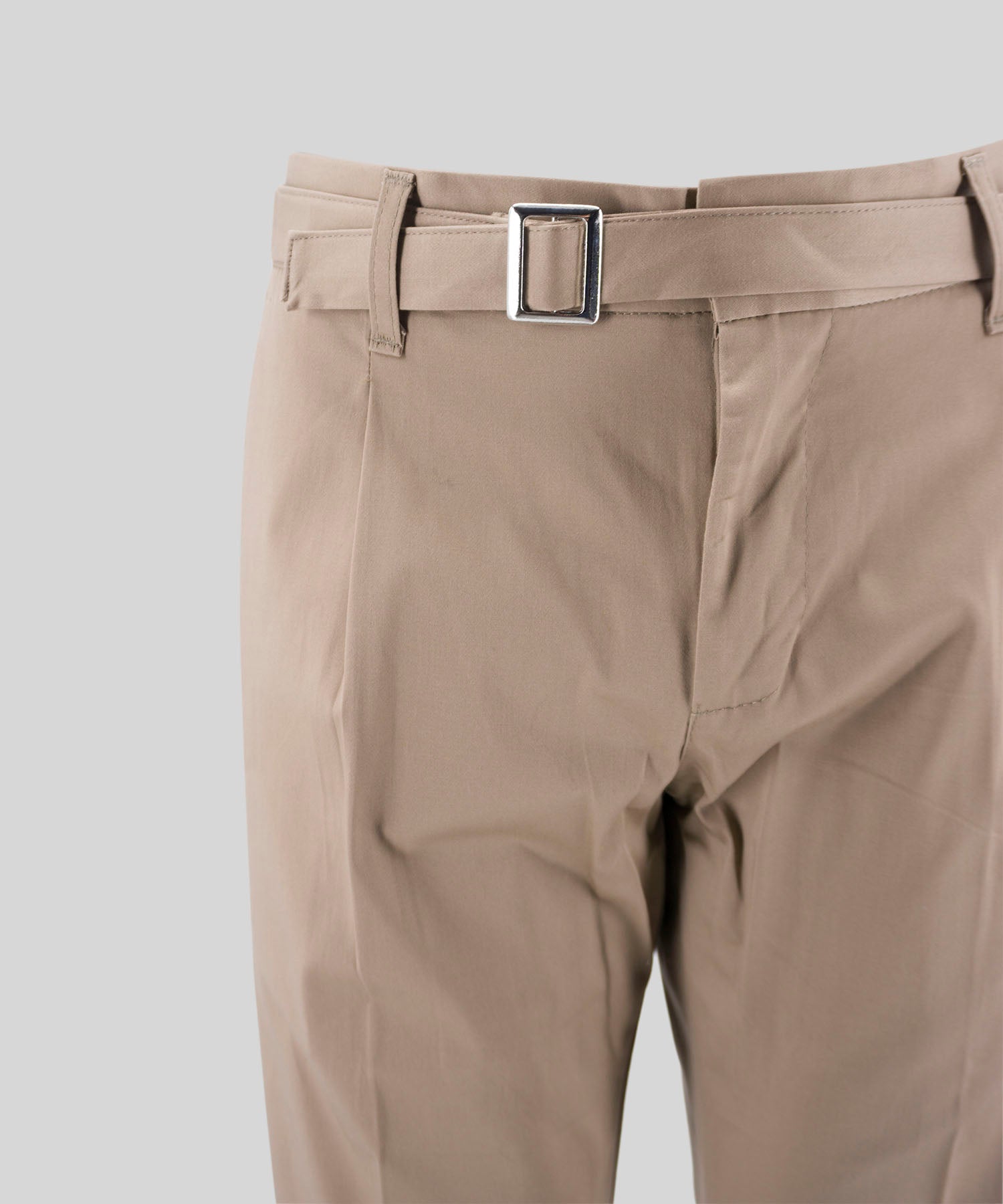 Pantalone con Coulisse in Cotone / Beige - Ideal Moda