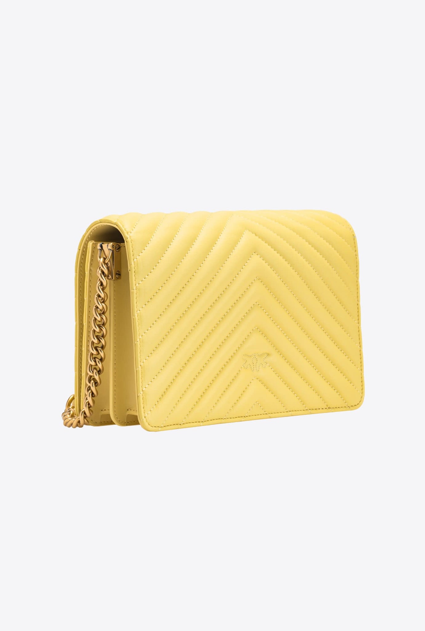 Borsa Classic Love Click Chevron Pinko / Giallo - Ideal Moda
