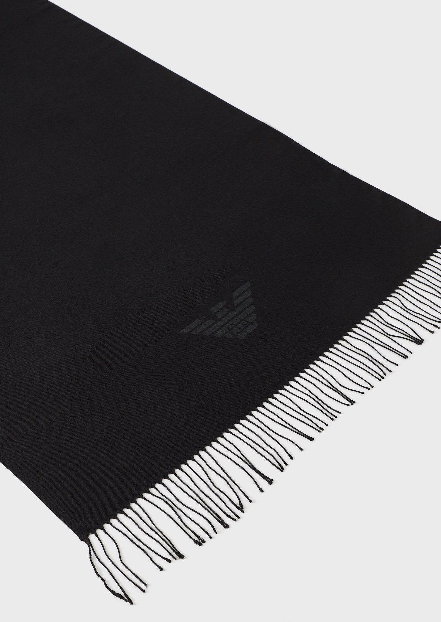 Sciarpa Emporio Armani con Frange / Nero - Ideal Moda