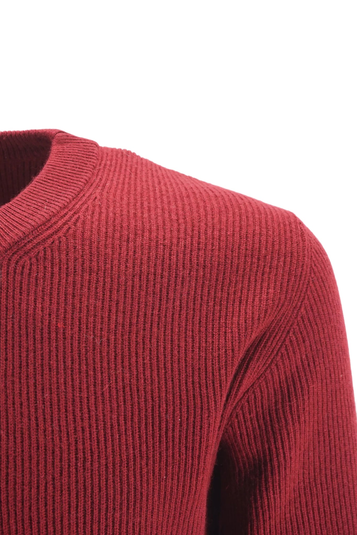 Maglia a Costine in Seta e Cashmere Corneliani / Bordeaux - Ideal Moda