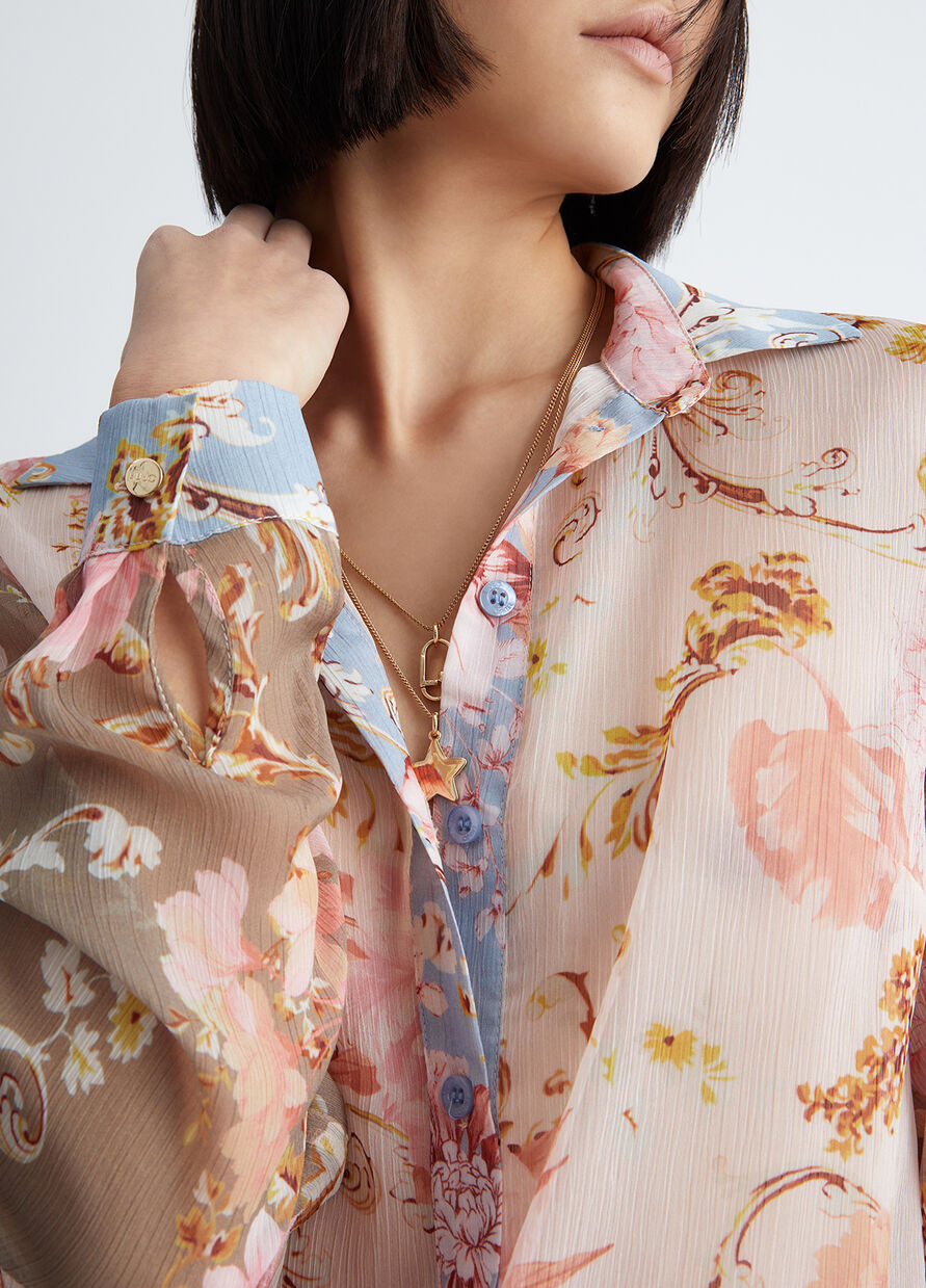 Camicia con Fantasia Floreale Liu Jo / Rosa - Ideal Moda