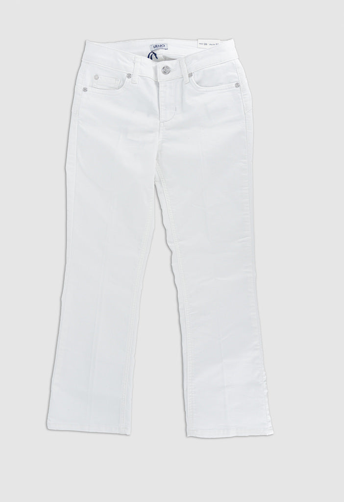 Pantalone cropped / Bianco - Ideal Moda