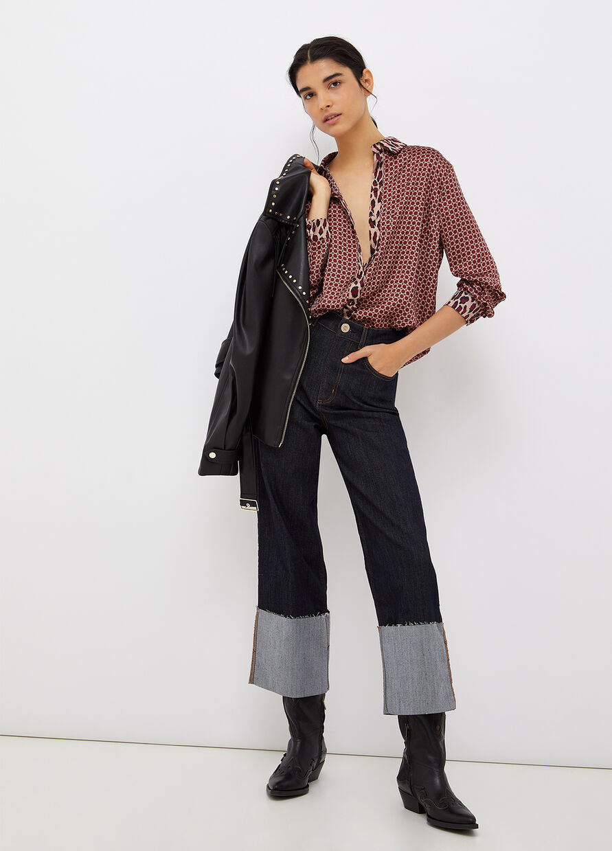 Camicia Liu Jo in Raso / Bordeaux - Ideal Moda