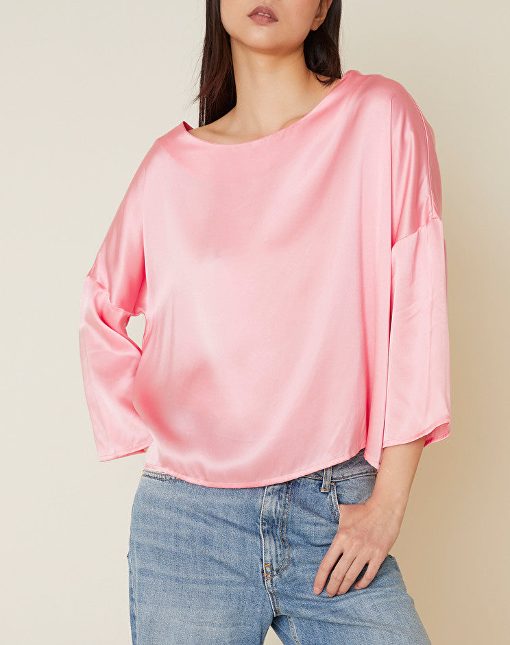 Blusa in Seta Manila Grace / Rosa - Ideal Moda