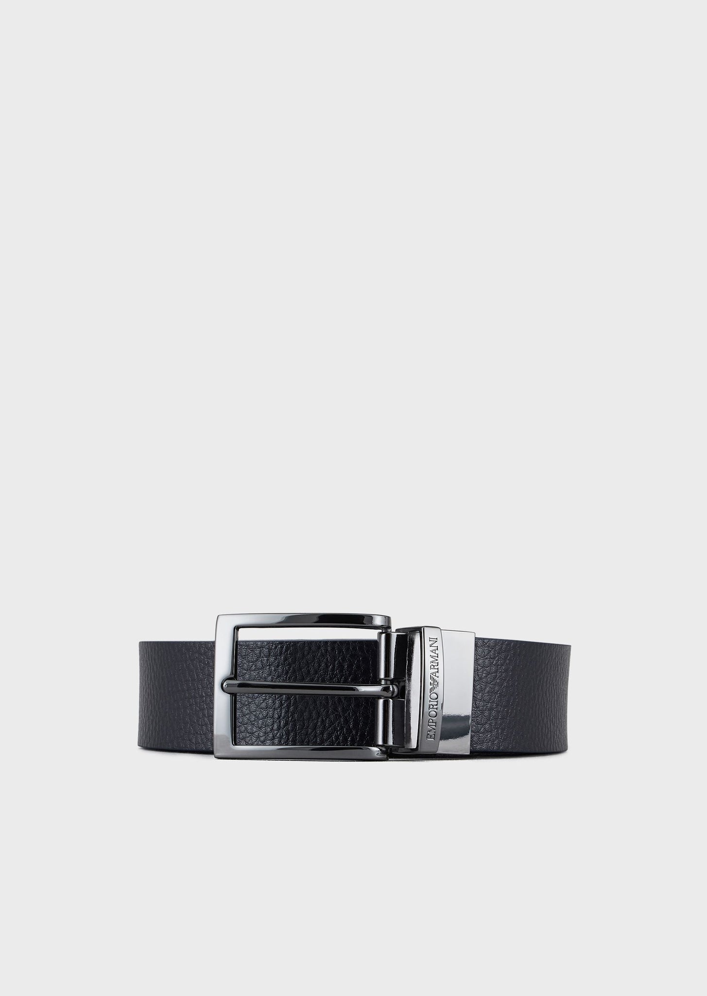 Cintura Emporio Armani Reversibile in Pelle / Blu - Ideal Moda