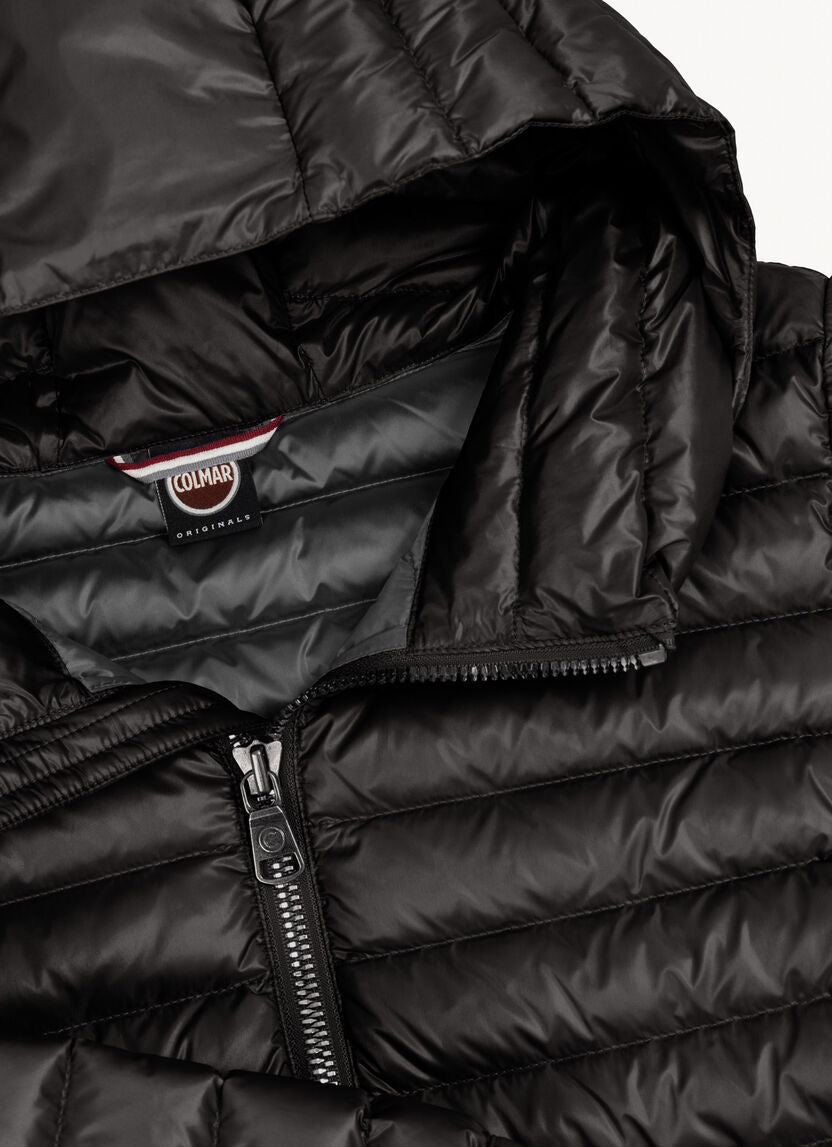 Long Down Jacket with Hood Colmar Black - Main Image