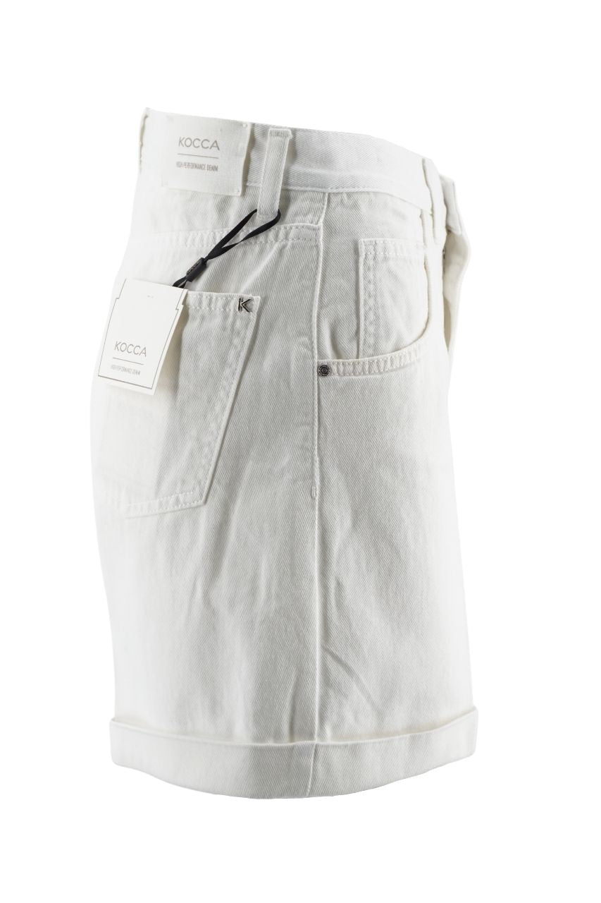 Short Kocca in Denim / Bianco - Ideal Moda