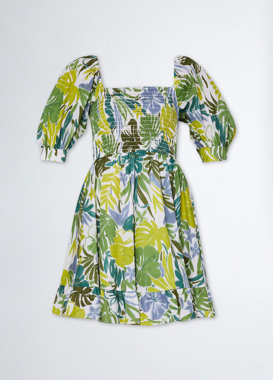 Abito con Stampa Floreale Liu Jo / Verde - Ideal Moda