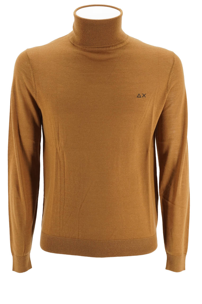 Maglia Sun 68 a collo alto / Beige - Ideal Moda