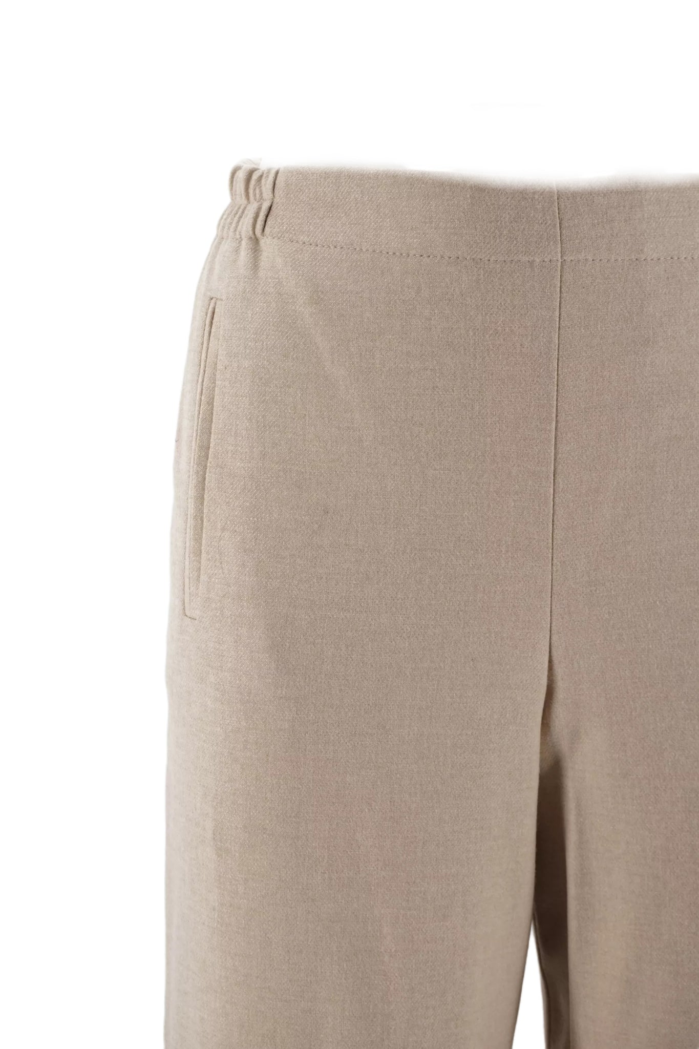 Pantalone Palazzo in Lana Niū / Beige - Ideal Moda
