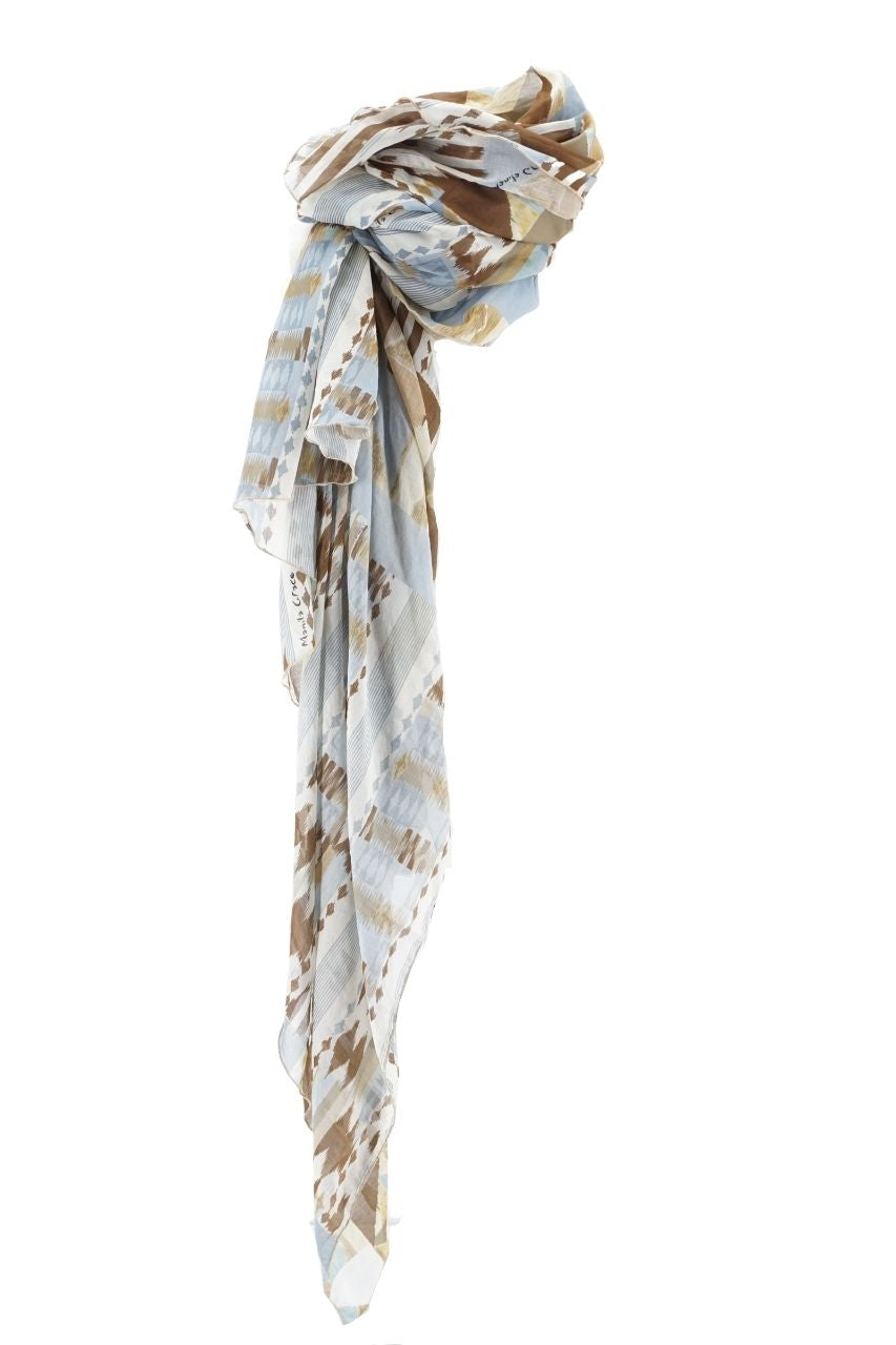 Foulard Manila Grace a Fantasia / Azzurro - Ideal Moda