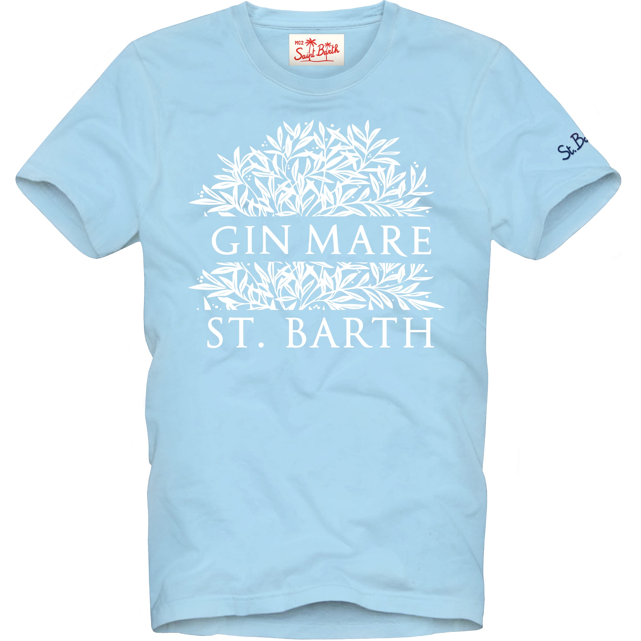 T-Shirt Mc2 Saint Barth con Stampa / Celeste - Ideal Moda