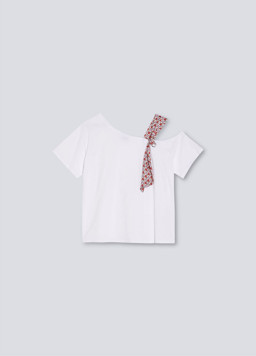 T-Shirt Liu Jo con Spallina / Bianco - Ideal Moda