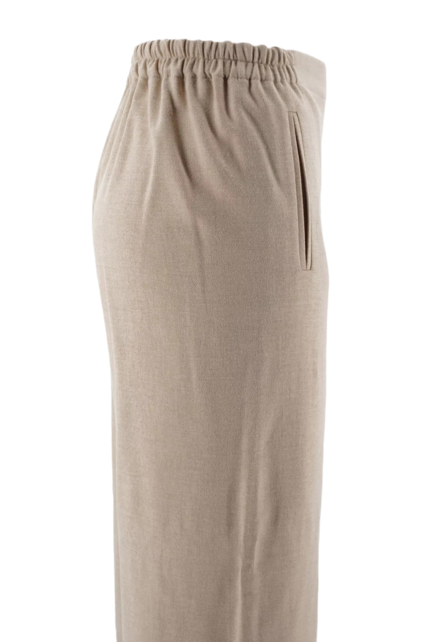 Pantalone Palazzo in Lana Niū / Beige - Ideal Moda