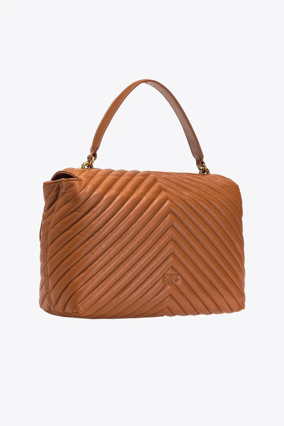 Pinko Big Lady Love Puff Chevron Bag Leather