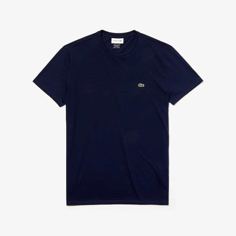 T-Shirt Lacoste in Pima Cotton / Blu - Ideal Moda