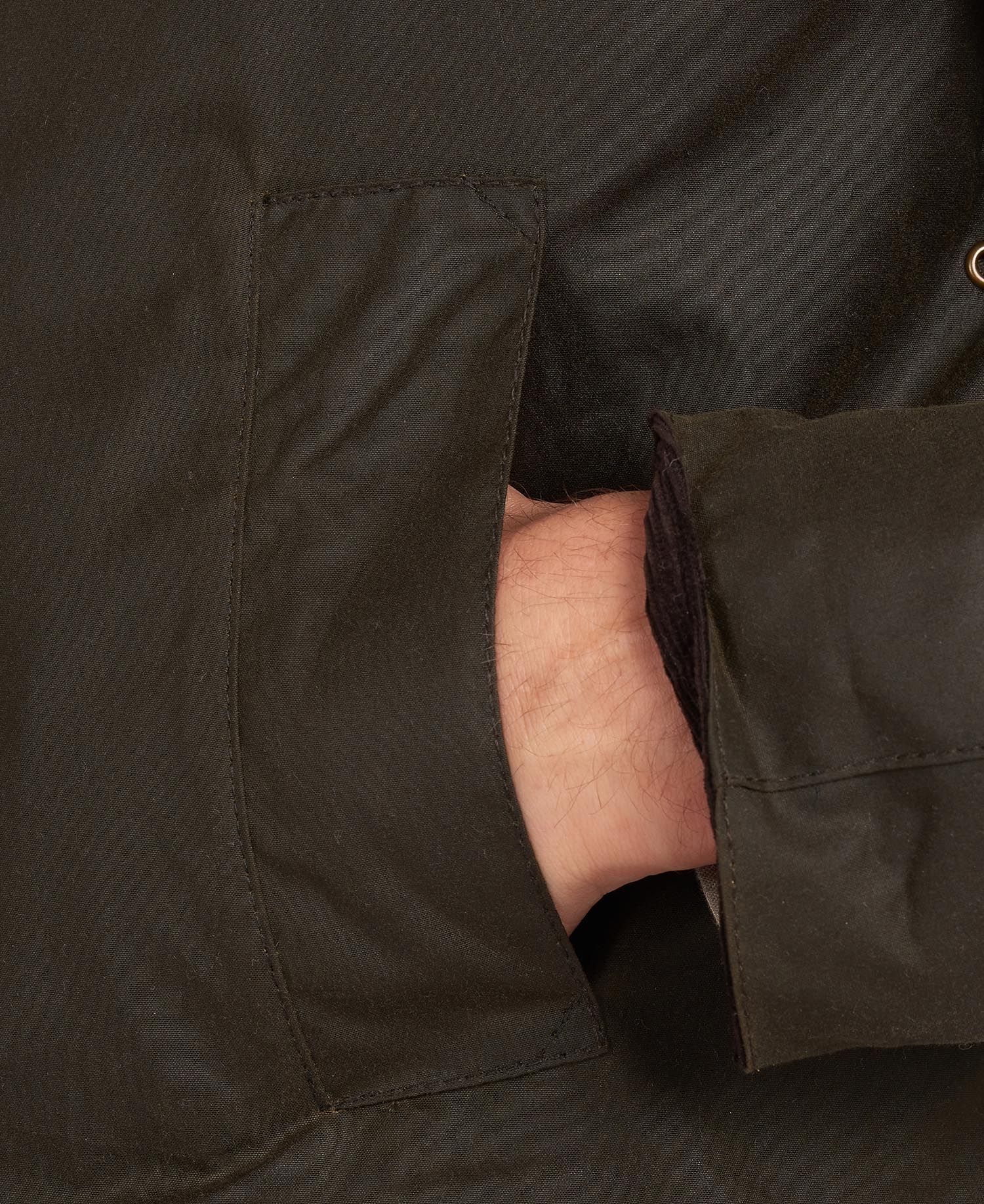 Barbour Ashby Wax Jacket / Verde - Ideal Moda