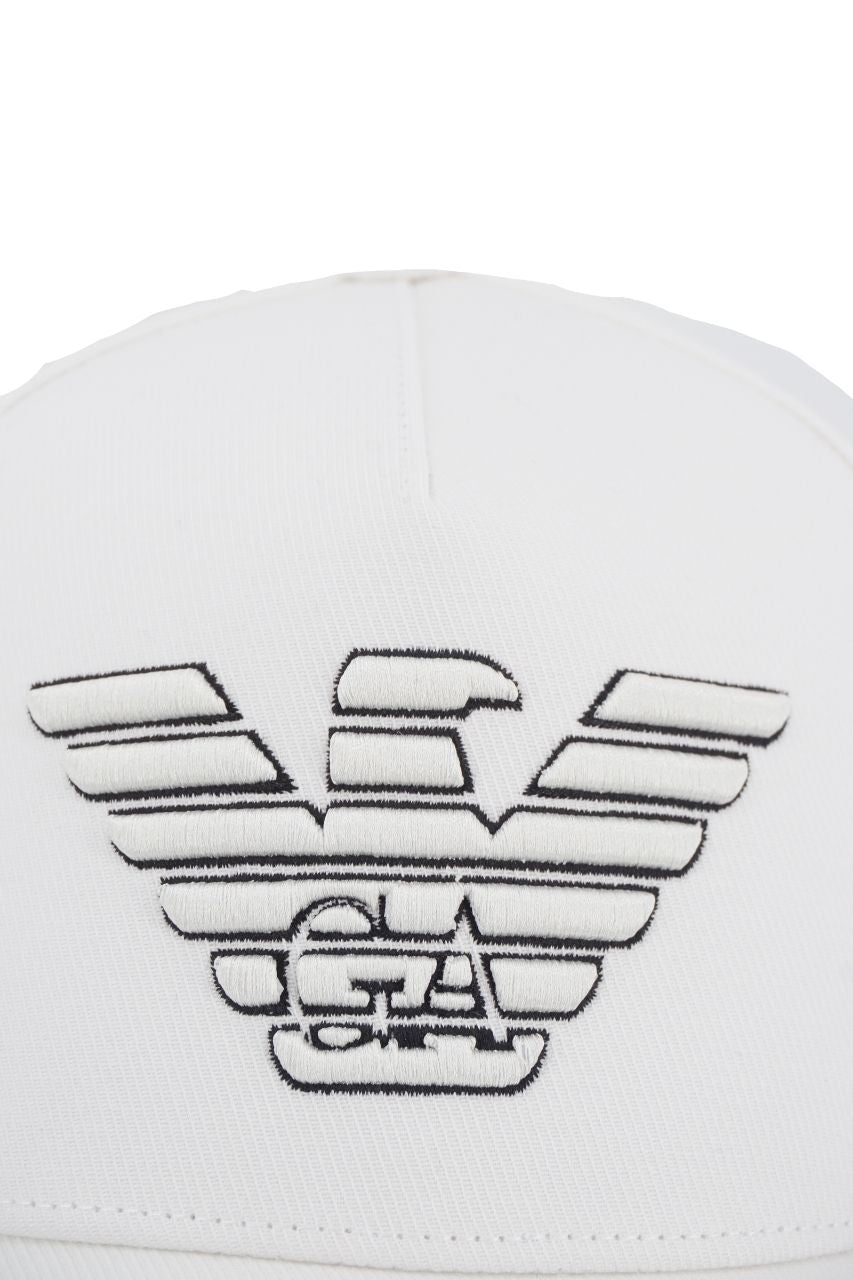 Cappello Emporio Armani con Logo / Bianco - Ideal Moda