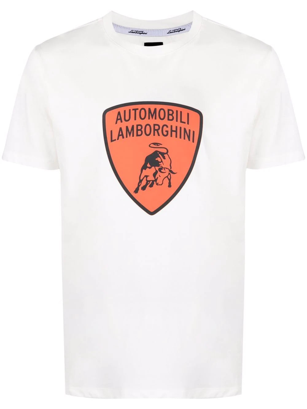 T-Shirt Automobili Lamborghini con Logo / Bianco - Ideal Moda
