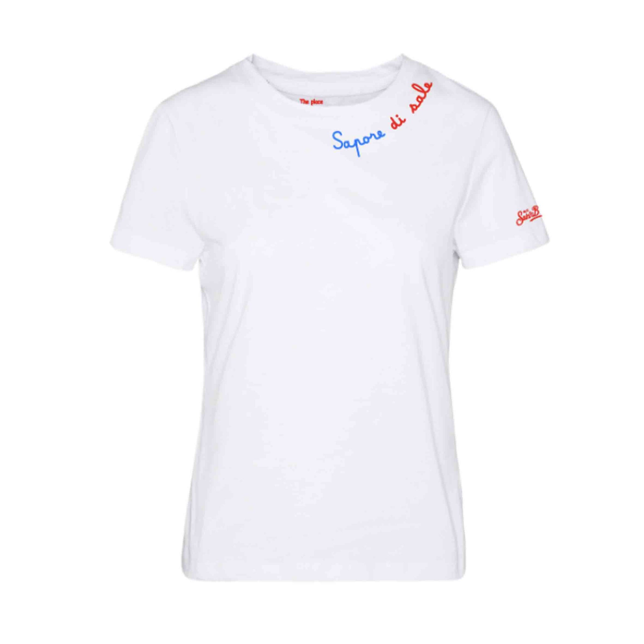 T-Shirt con Ricamo / Bianco - Ideal Moda