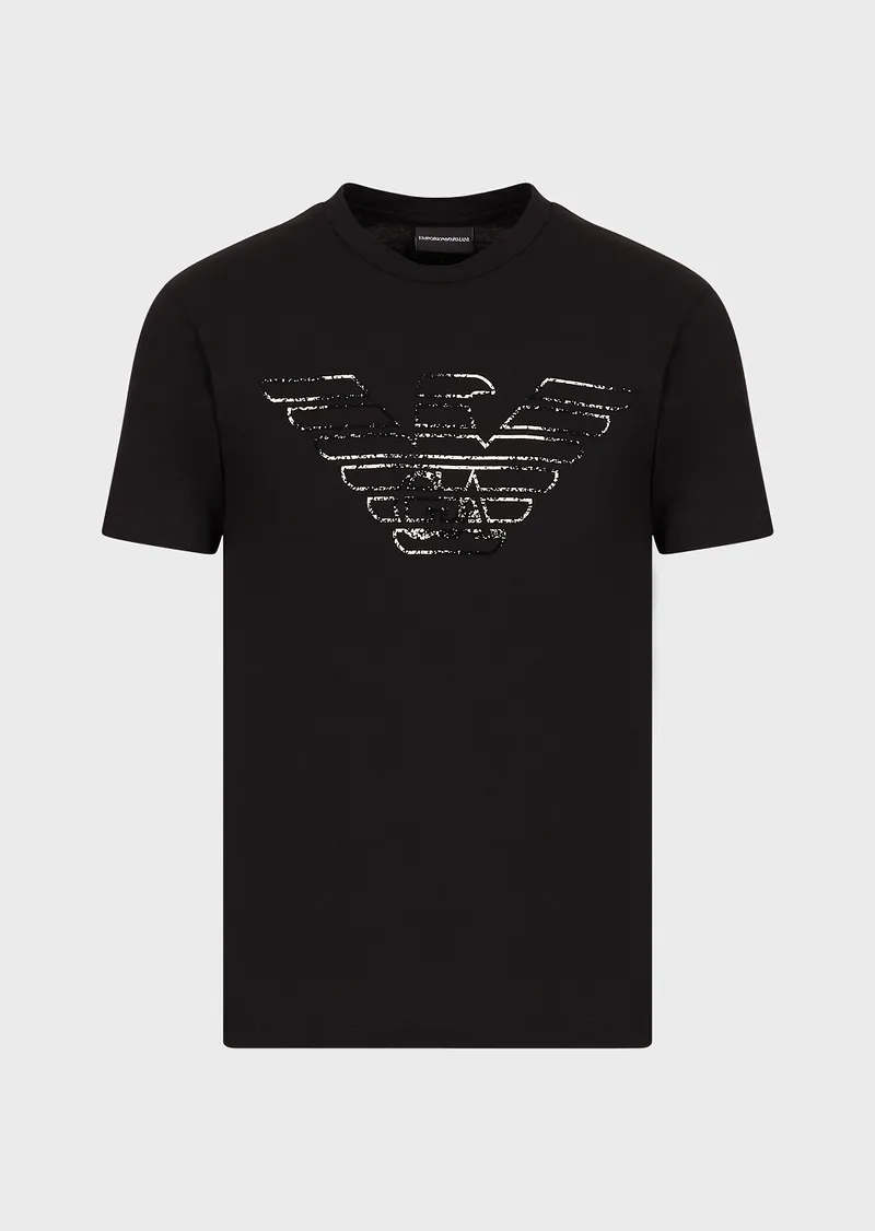 T-Shirt Emporio Armani con Logo / Nero - Ideal Moda