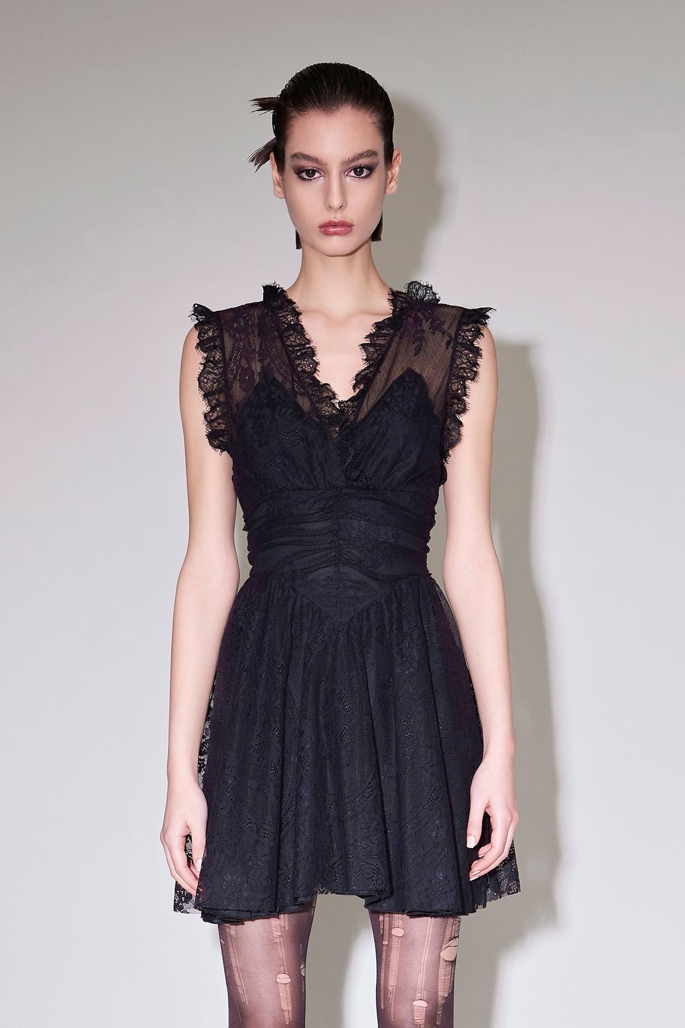 Aniye By Vestito Nero Pizzo Aniye By Lace Mini Dress Black